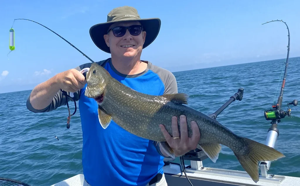 Catch and release lake trout charter in Eastern Lake Ontario