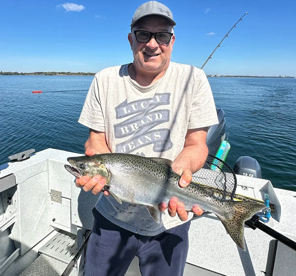 Nice Chinook salmon kept on Lucky Spoon Charters Lake Ontario trip