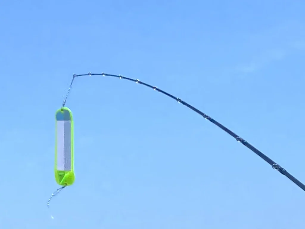Pro-Troll flasher spinning in the breeze on Lake Ontario